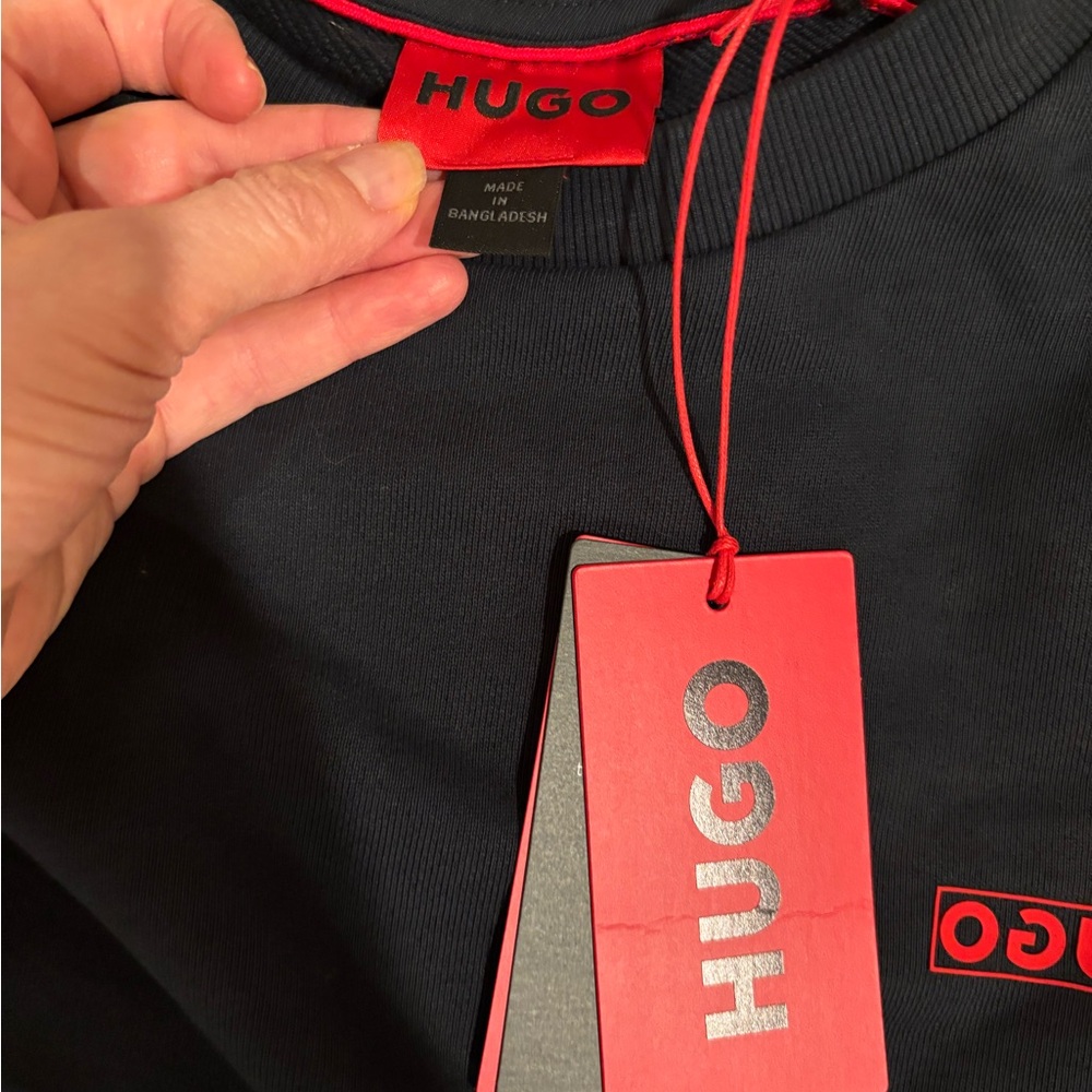 HUGO Black Top with Red Accents